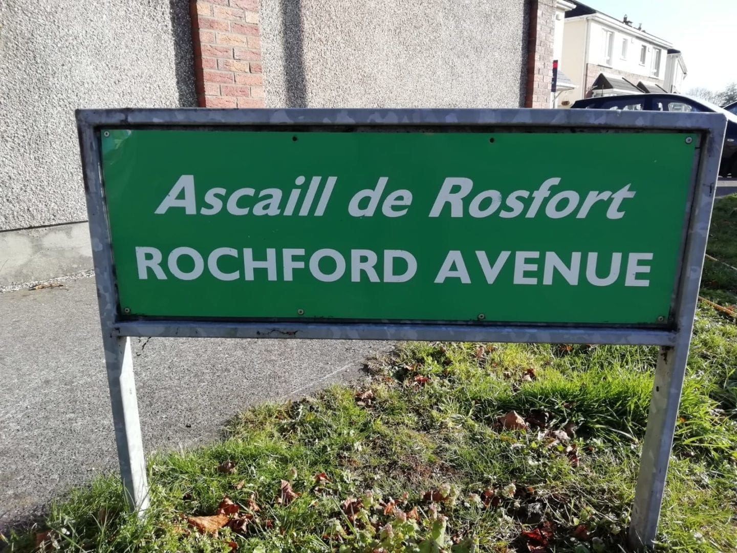 Sign for Rochford Bridge after cleaning completely legible and like new