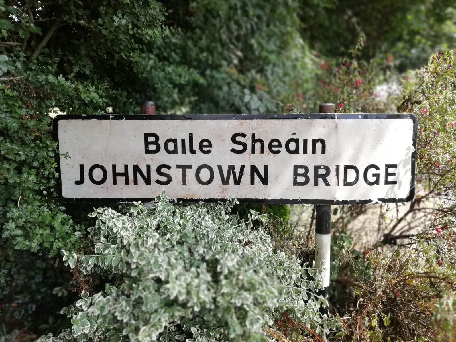 Signpost for Johnstown Bridge after cleaning - Room with a View window cleaner